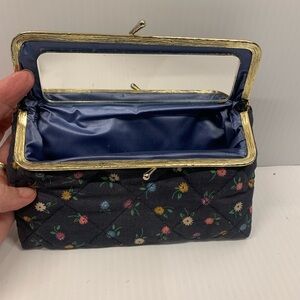 Floral Quilted Women's makeup bag.